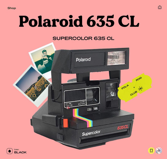 Polaroid Supercolor 635 CL Instant Film Camera | Vintage 600 Film Camera with Built-In Flash | Tested  Working