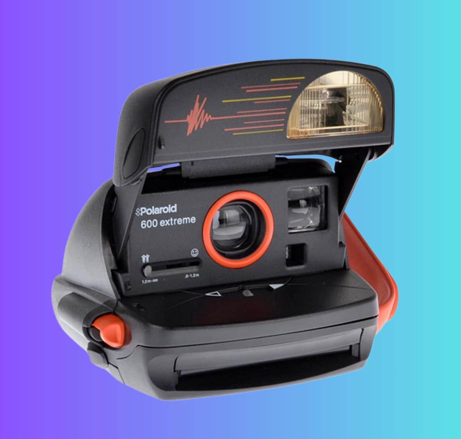 Custom camera, Polaroid 600 Extreme Instant Camera | Vintage 90s Film Camera | Built-In Flash | Fully Tested  Working | Gift Retro Lovers