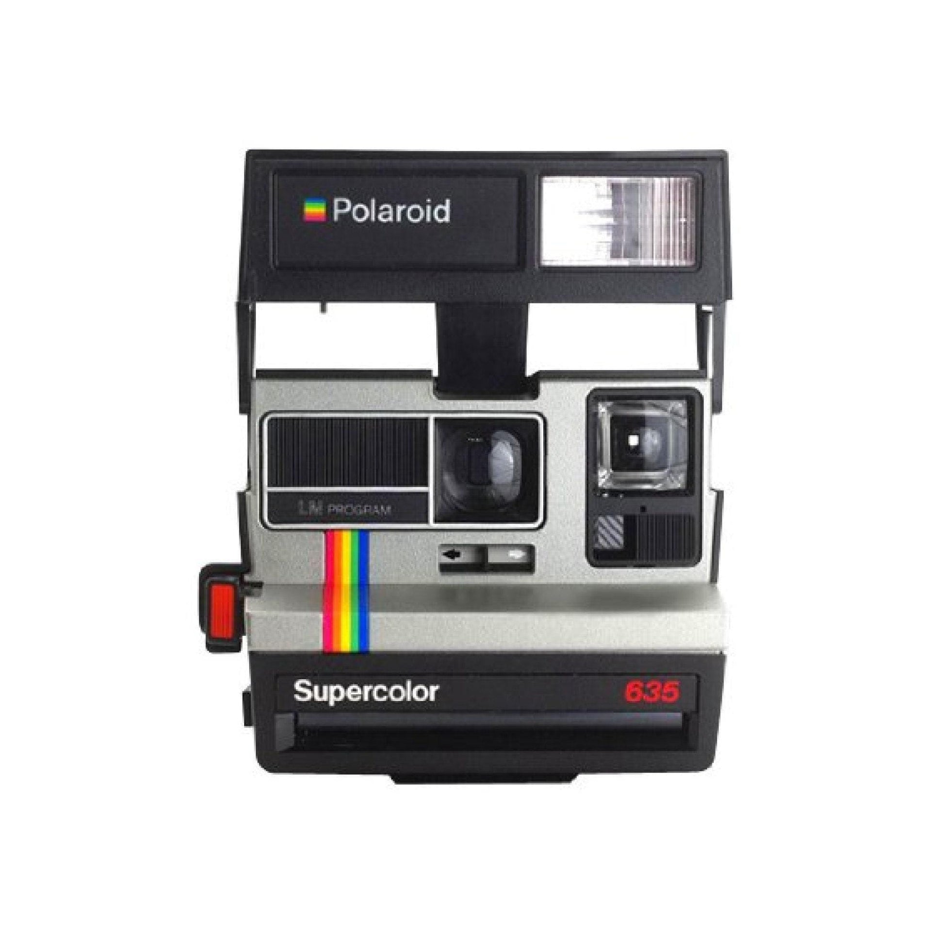 Polaroid 635 supercolor - instant print camera silver grey rainbow vintage - Vintage Polaroid Instant Cameras