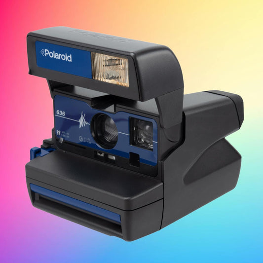 Polaroid 600, Polaroid 636 Close Up Blue – Vintage 600 Instant Camera, Built-In Flash, Tested, Add your text  on camera, Photography Lovers