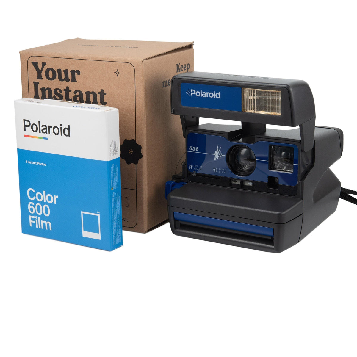 Custom camera, Polaroid 600 blue pulse 636 instant camera, vintage camera polaroid, instant camera, polaroid 600 type - Vintage Polaroid Instant Cameras