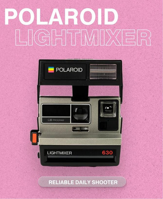 Polaroid 600, Polaroid Lightmixer 630 – 600 Sofortbildkamera, Blitz, getestet, Vintage Retro Kamera