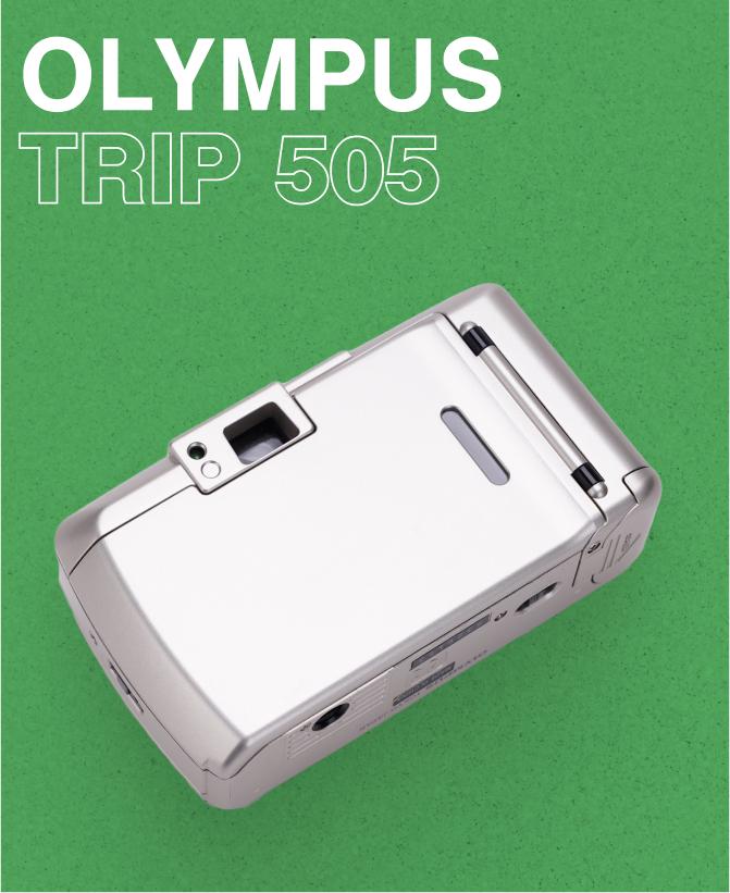 Vintage Olympus Trip 505 Silver 35mm Compact Film Camera Point and Shoot Retro Camera with Built In Flash for Film Photography Lovers - Vintage Polaroid Instant Cameras