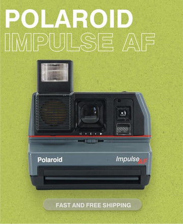 Polaroid Impulse AF — 600 Film, Grey Body, Autofocus, Built-In Flash, Tested & Ready to Shoot