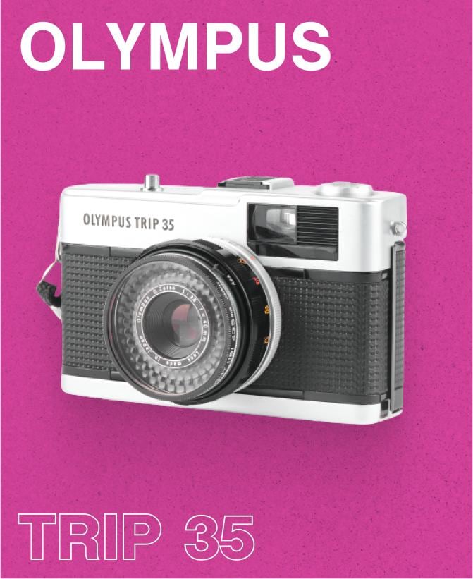 Olympus Trip 35 camera – Vintage 35mm Film Camera, Fully Tested, Solar-Powered Light Meter, Classic Retro Analog Camera for Collectors - Vintage Polaroid Instant Cameras