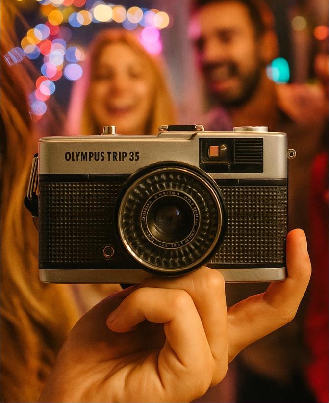Olympus Trip 35 camera – Vintage 35mm Film Camera, Fully Tested, Solar-Powered Light Meter, Classic Retro Analog Camera for Collectors - Vintage Polaroid Instant Cameras