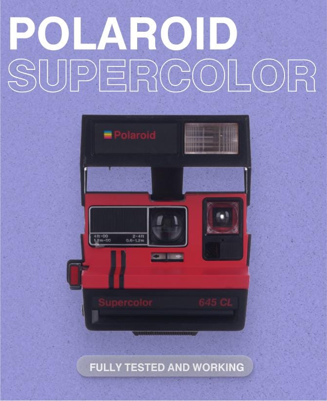 Polaroid Supercolor 645 CL Instant Film Camera with Close-Up Lens  Built-In Flash Tested