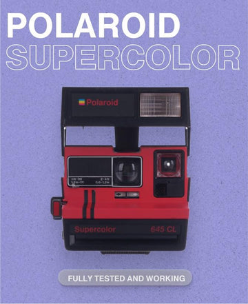 Polaroid Supercolor 645 CL Instant Film Camera with Close-Up Lens  Built-In Flash Tested
