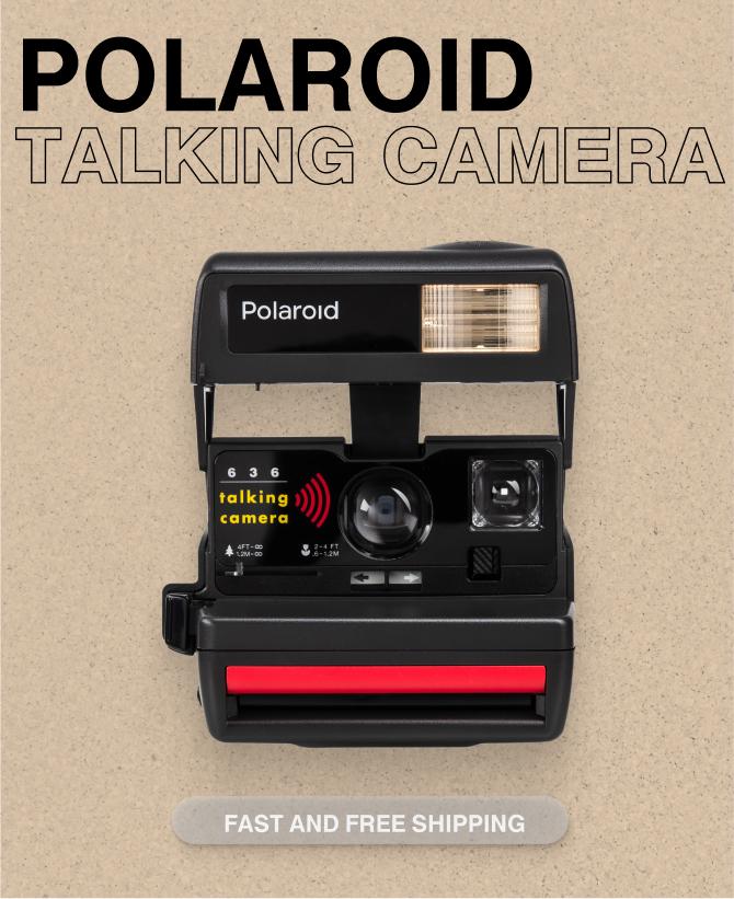 Polaroid 600 Talking Camera — Vintage Instant Camera, Built-In Voice Prompts, 110mm Lens, Flash, Tested & Ready