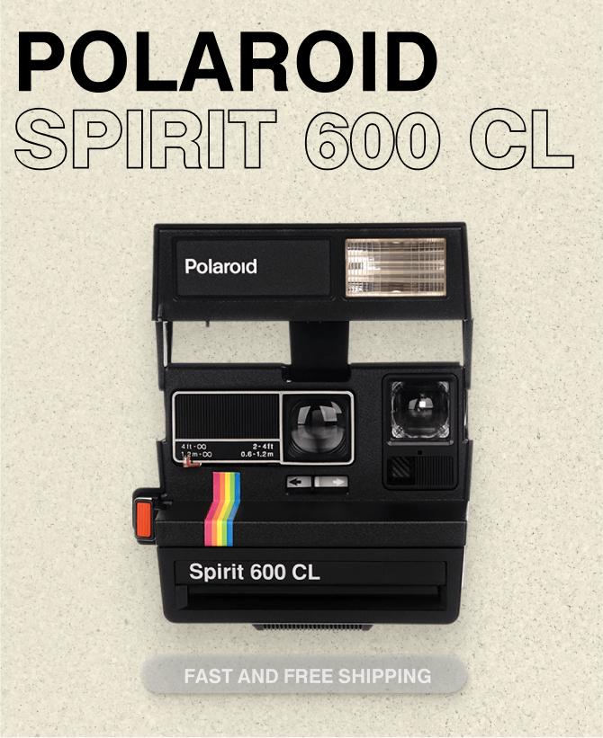 Polaroid Spirit 600 CL (Black) — 600 Instant Film Camera, Close-Up Lens, Built-In Flash, Tested & Ready