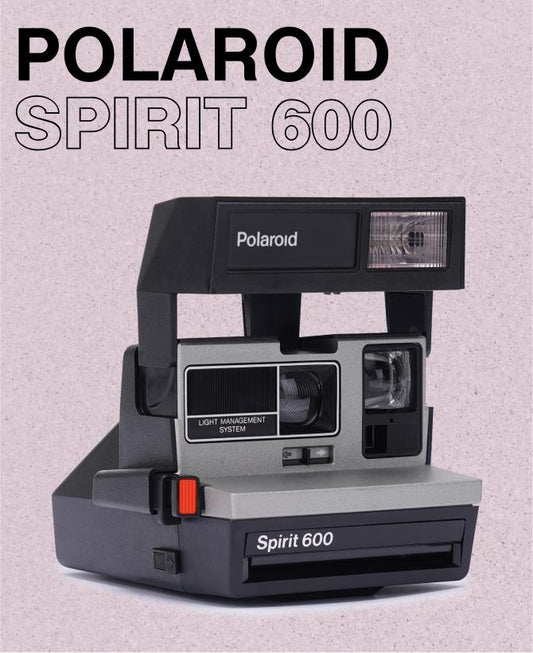 Polaroid Spirit 600 (Grey) — 600 Instant Film Camera, Built-In Flash, Tested, Vintage Point-and-Shoot