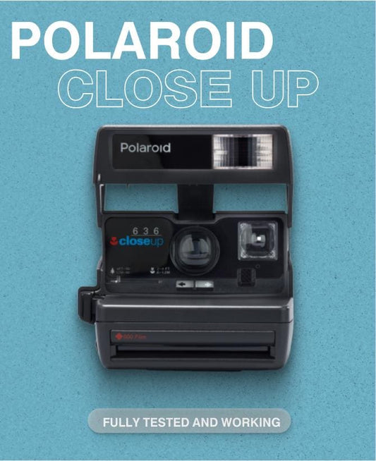 Polaroid 636 Close Up Sofortbildkamera – 600 Serie, eingebauter Blitz, getestet, Retro Vintage Kamera