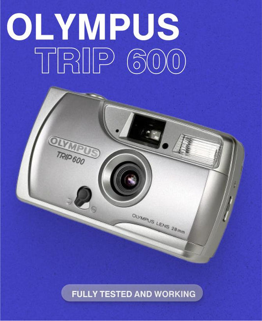 Olympus Trip 600 — 35mm Point-and-Shoot Film Camera, 28mm f/6.7 Focus-Free Lens, Built-In Flash, Tested