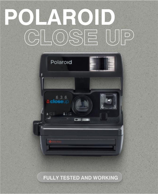 Polaroid 636 Close Up — Vintage 600 Instant Film Camera, Built-In Flash, Tested Working, Retro Point-&-Shoot for Analog Photography