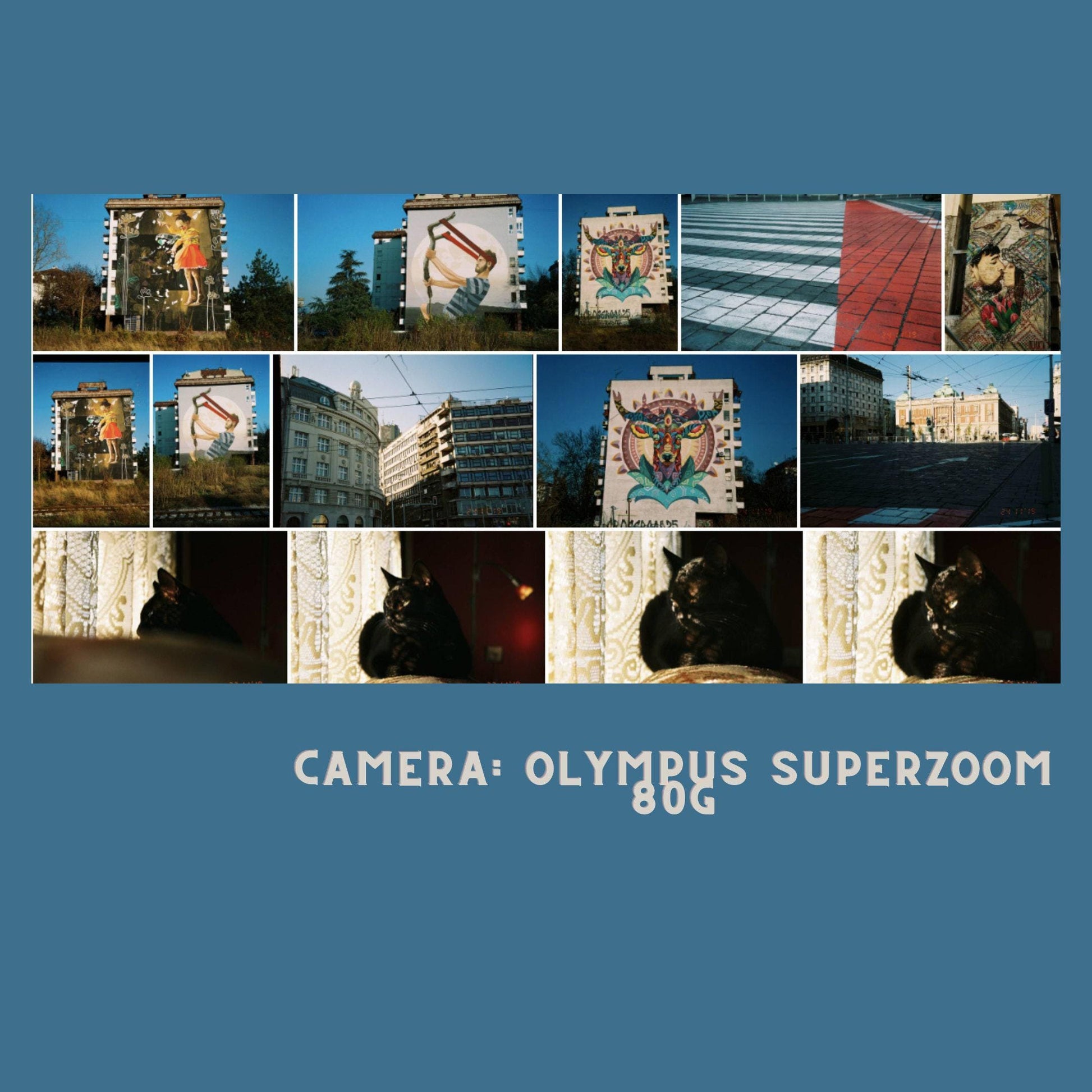 Olympus superzoom 80g – vintage 35mm film camera, point & shoot, autofocus, built-in flash, retro photography, fully tested, working camera - Vintage Polaroid Instant Cameras