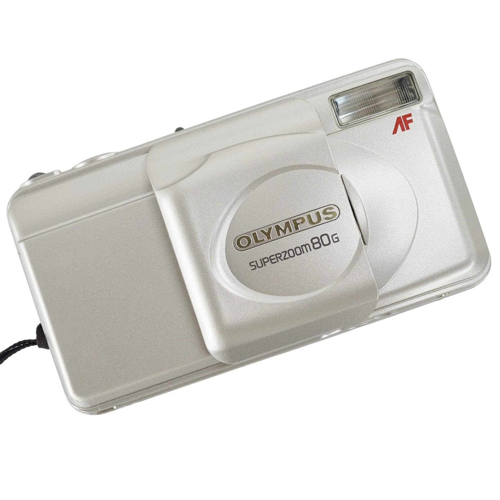 Olympus superzoom 80g – vintage 35mm film camera, point & shoot, autofocus, built-in flash, retro photography, fully tested, working camera - Vintage Polaroid Instant Cameras