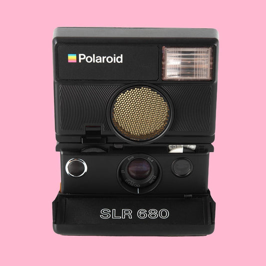 Polaroid 680 slr instant camera vintage folding slr | sonar autofocus + flash | refurbished classic for 600 film