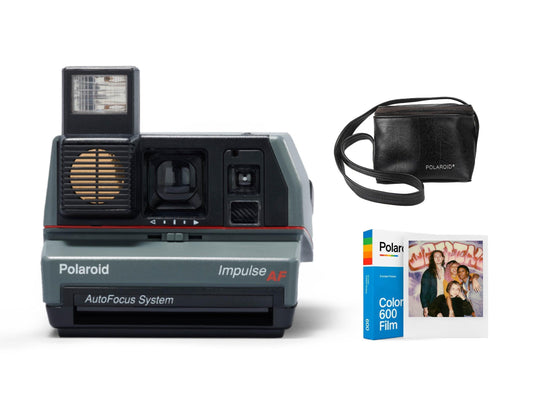 Polaroid impulse af autofocus instant film camera - retro vintage design - polaroid 600 vintage camera - classic instant photography