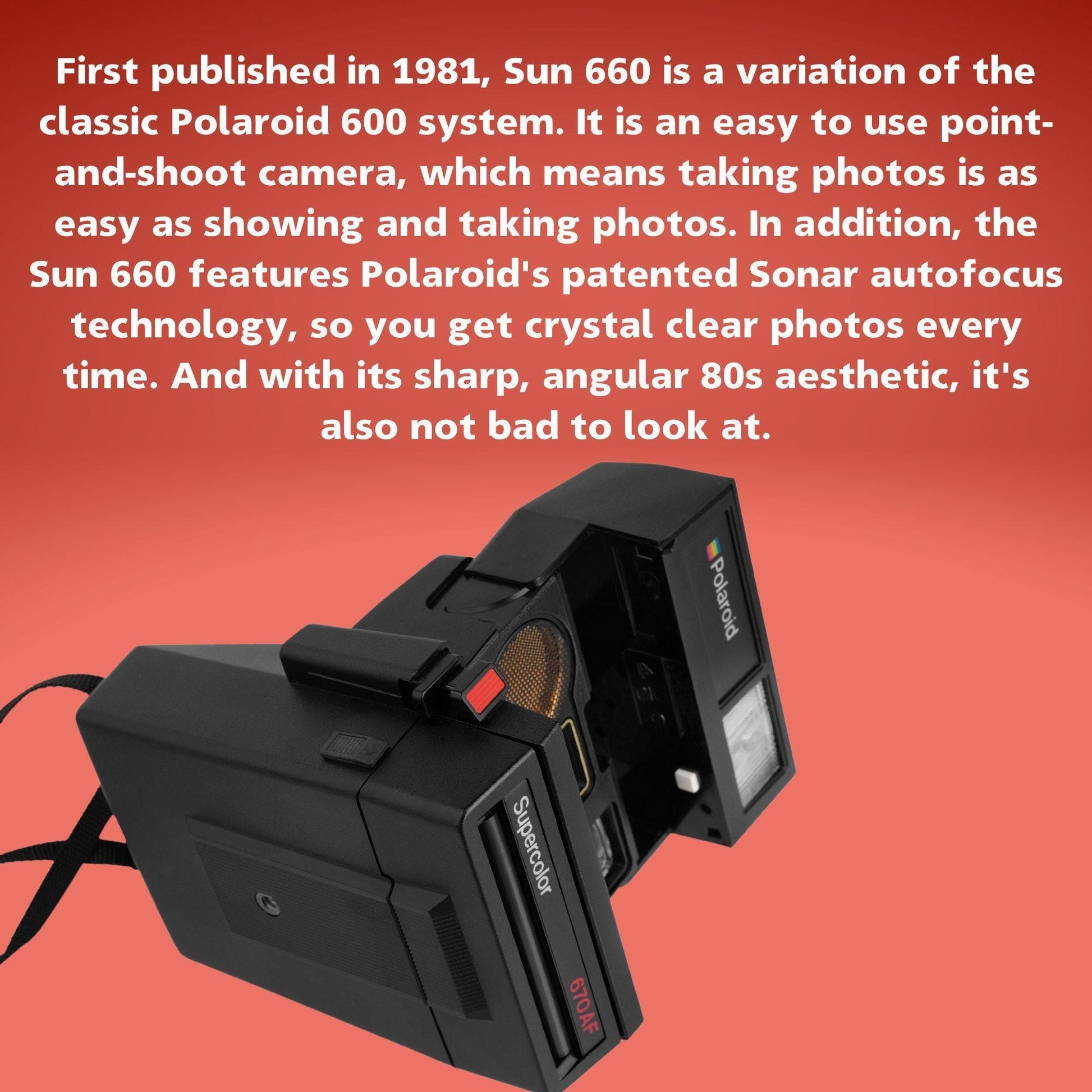 Polaroid 670 af autofocus instant film camera | vintage 80s polaroid | works with 600 film - Vintage Polaroid Instant Cameras