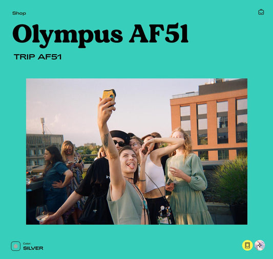 Olympus AF 51 35mm Film Camera | Vintage Point and Shoot | Built-In Flash | Autofocus Compact Camera