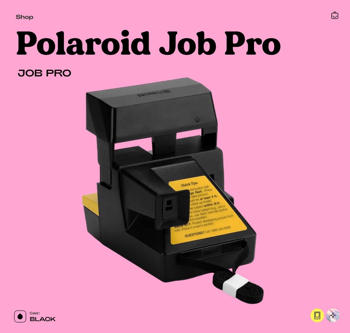 Polaroid Job Pro 600 – Vintage Instant Camera (Tested & Working) - Vintage Polaroid Instant Cameras