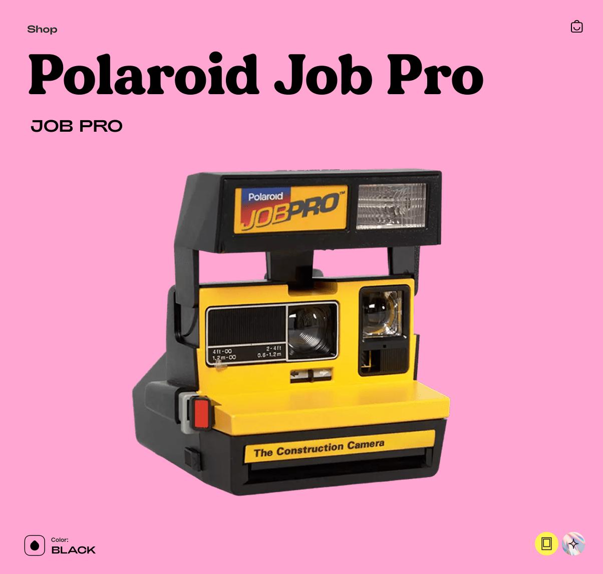 Polaroid Job Pro 600 – Vintage Instant Camera (Tested & Working) - Vintage Polaroid Instant Cameras