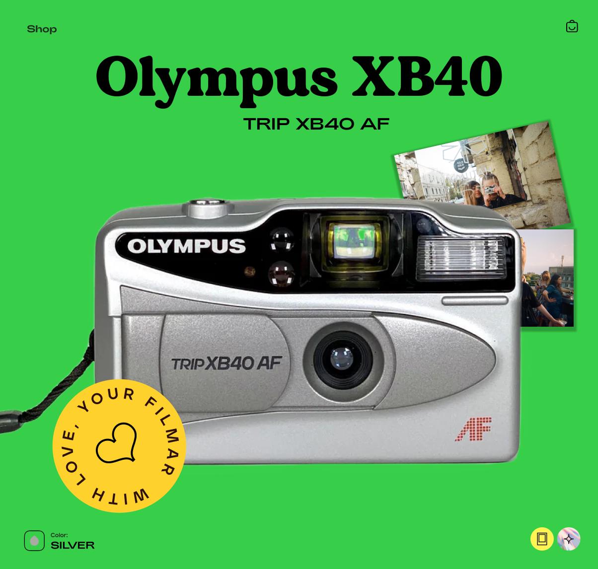 Olympus XB40 AF 35mm Film Camera | Vintage Point and Shoot with Autofocus & Flash | Tested Working Retro Camera Gift - Vintage Polaroid Instant Cameras