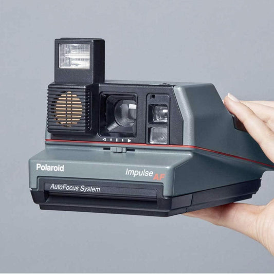 Polaroid 600, polaroid impulse af (grey) — 600 instant film camera, autofocus, built-in flash, tested, photographer gift