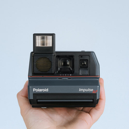 Polaroid 600, polaroid impulse af (grey) — 600 instant film camera, autofocus, built-in flash, tested, photographer gift