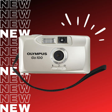 Custom print with your text, olympus go 100 vintage camera - point and shoot 35mm film camera  - tested & working -  photography lovers - Vintage Polaroid Instant Cameras
