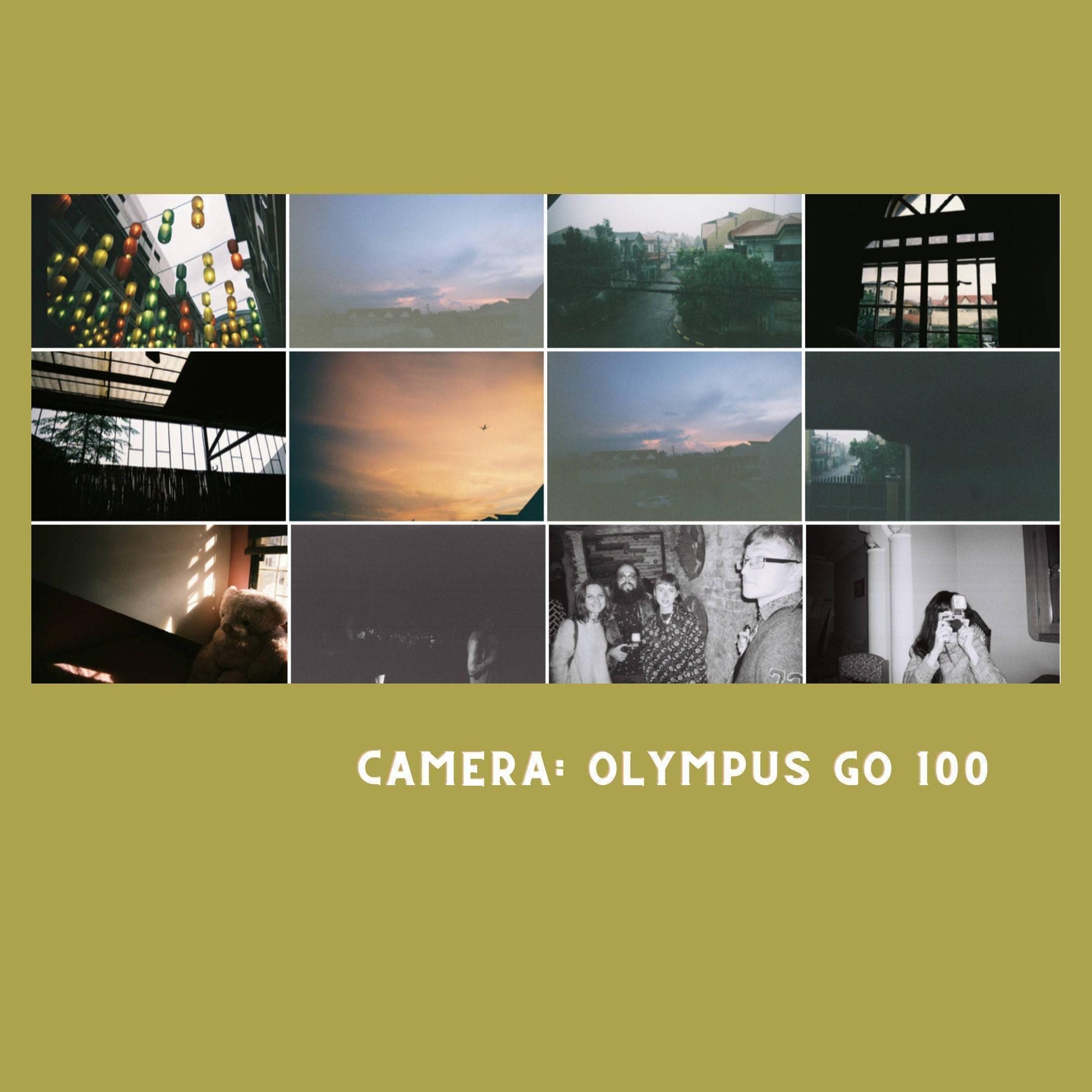 Custom print with your text, olympus go 100 vintage camera - point and shoot 35mm film camera  - tested & working -  photography lovers - Vintage Polaroid Instant Cameras