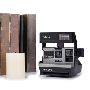 Custom camera, vintage polaroid spirit 600 grey silver instant camera