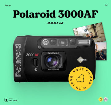 Polaroid 3000AF, 35mm Film Camera, Vintage Point and Shoot, Autofocus Compact Camera, Tested Working Retro Gift - Vintage Polaroid Instant Cameras