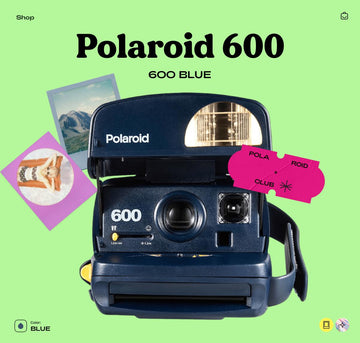 Polaroid 600 Blue – Vintage Instant Film Camera (Tested & Working) - Vintage Polaroid Instant Cameras
