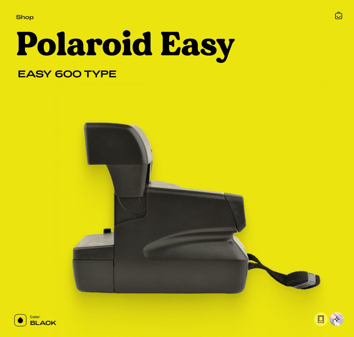 Polaroid Easy 600 Instant Camera | 600 Film | Retro Vintage Polaroid | Tested Working - Vintage Polaroid Instant Cameras