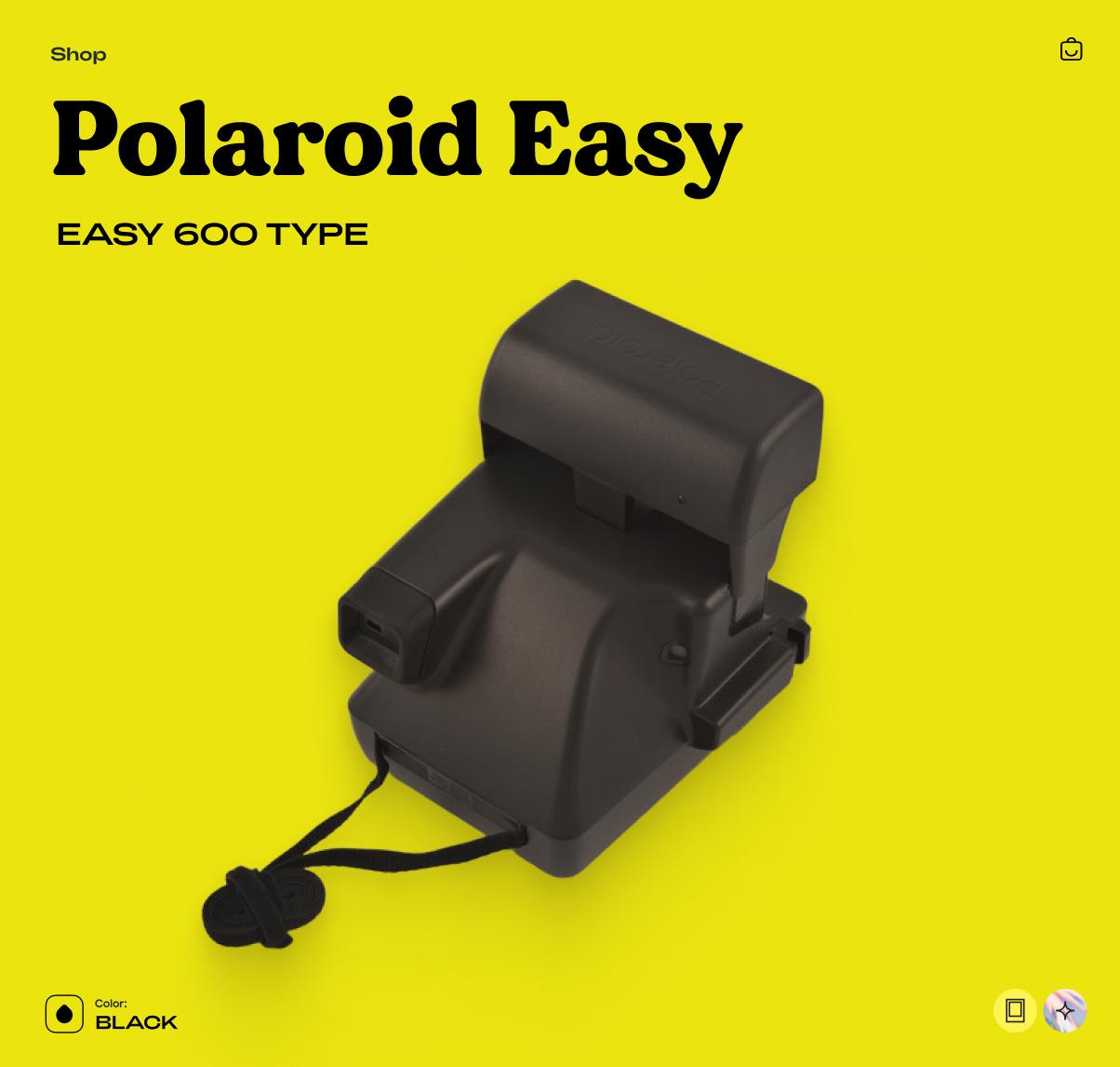 Polaroid Easy 600 Instant Camera | 600 Film | Retro Vintage Polaroid | Tested Working - Vintage Polaroid Instant Cameras