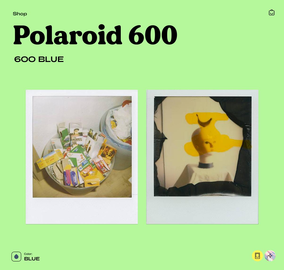Polaroid 600 Blue – Vintage Instant Film Camera (Tested & Working) - Vintage Polaroid Instant Cameras