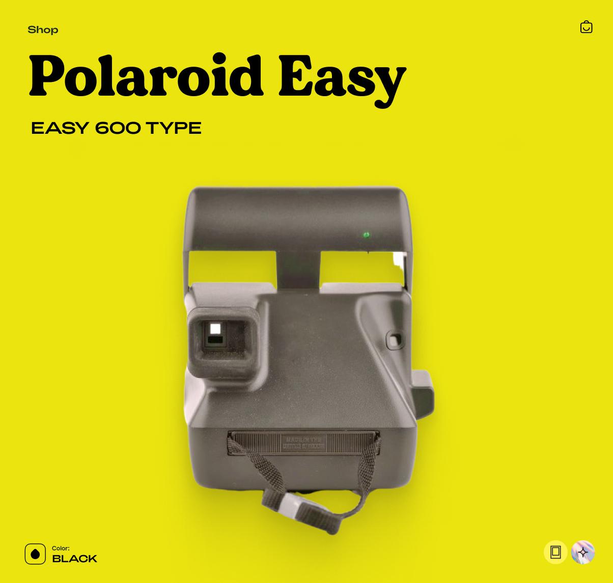 Polaroid Easy 600 Instant Camera | 600 Film | Retro Vintage Polaroid | Tested Working - Vintage Polaroid Instant Cameras