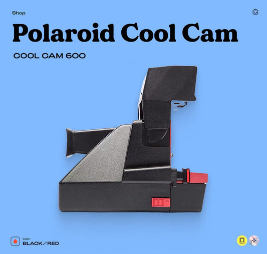 Polaroid Cool Cam Instant 600 Film Camera (Red) - Vintage Polaroid Instant Cameras