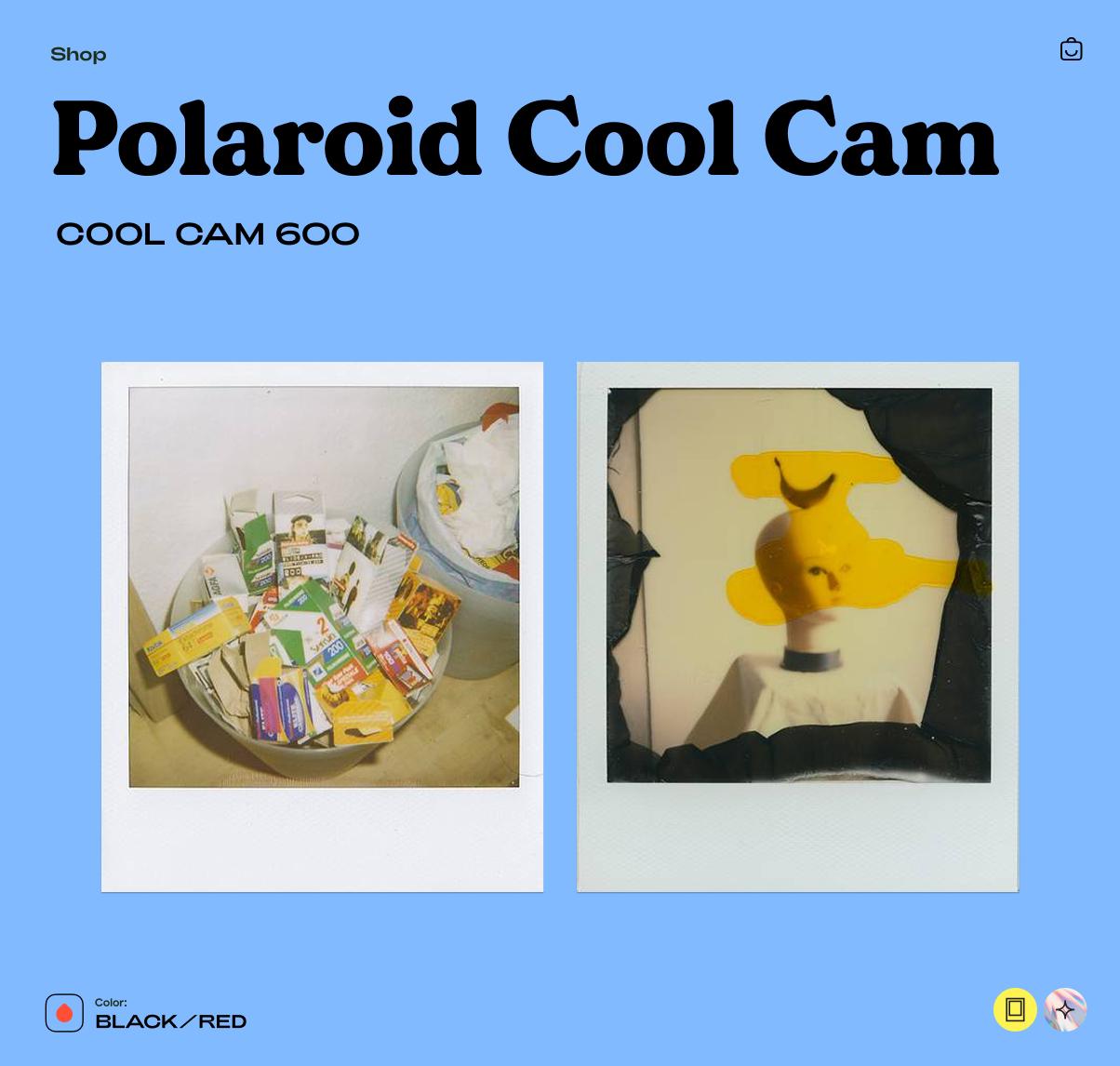 Polaroid Cool Cam Instant 600 Film Camera (Red) - Vintage Polaroid Instant Cameras