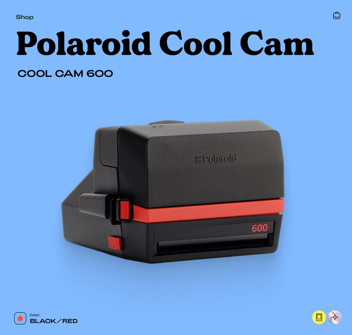 Polaroid Cool Cam Instant 600 Film Camera (Red) - Vintage Polaroid Instant Cameras