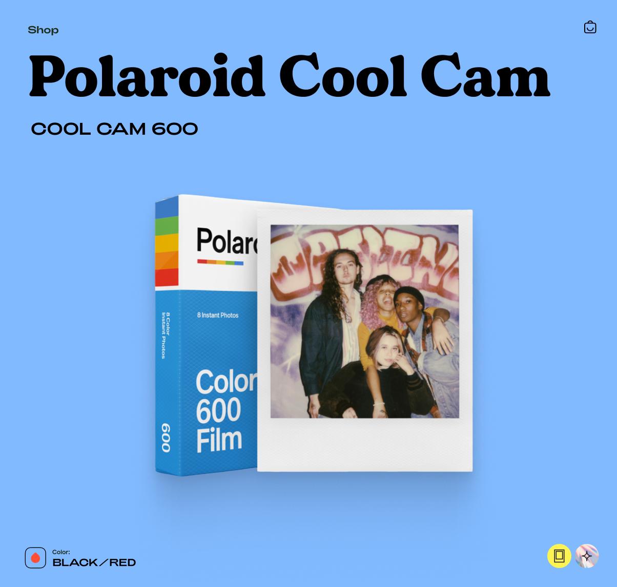 Polaroid Cool Cam Instant 600 Film Camera (Red) - Vintage Polaroid Instant Cameras