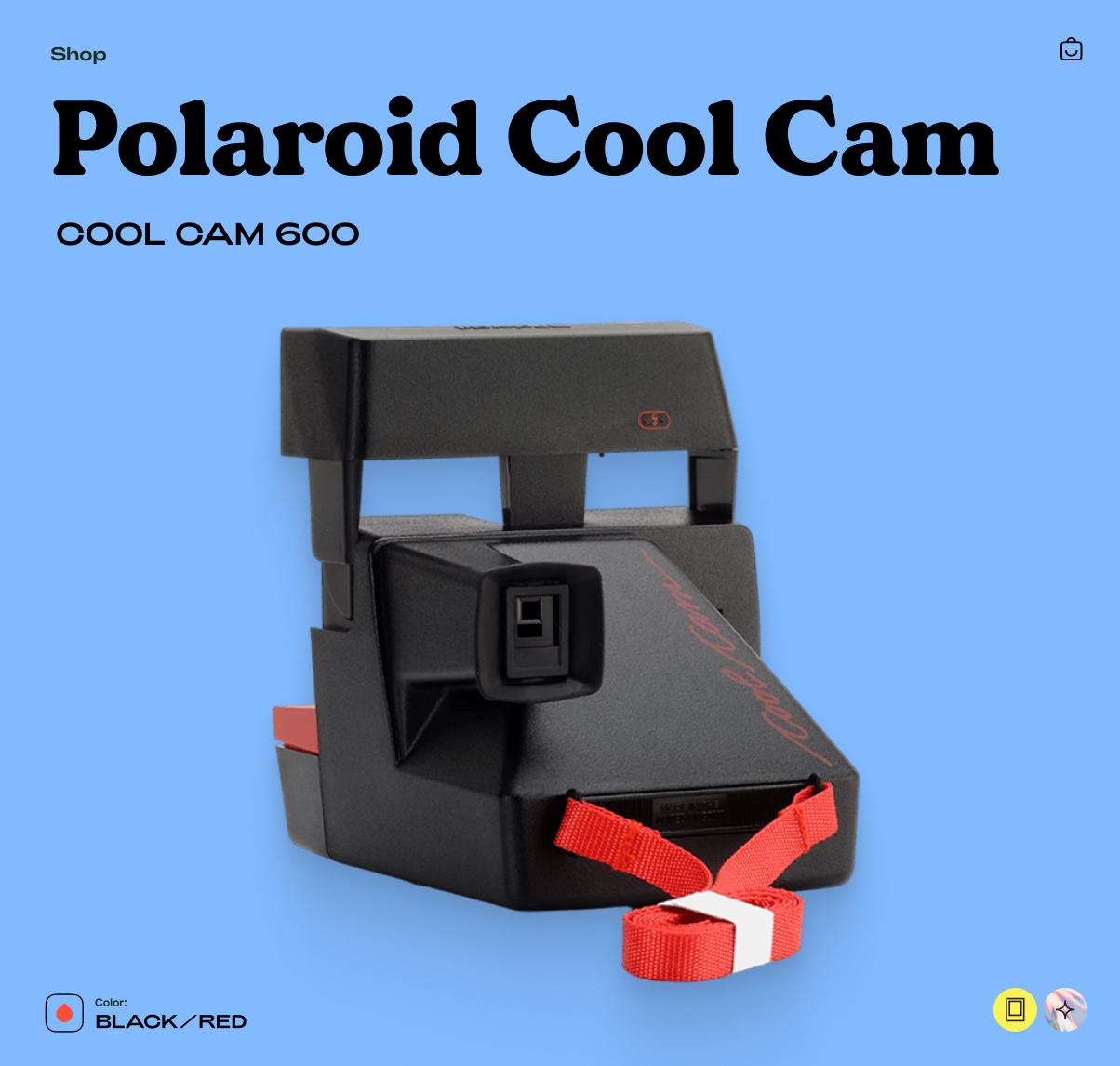 Polaroid Cool Cam Instant 600 Film Camera (Red) - Vintage Polaroid Instant Cameras