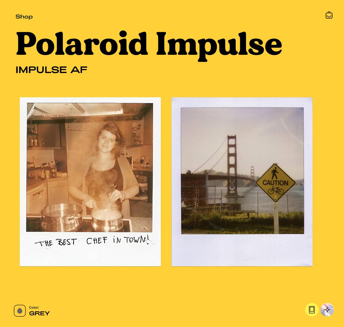 Polaroid Impulse AF Grey Instant Film Camera Autofocus Vintage 80s Polaroid 600 Film Type Working Retro Photography Gift Idea - Vintage Polaroid Instant Cameras
