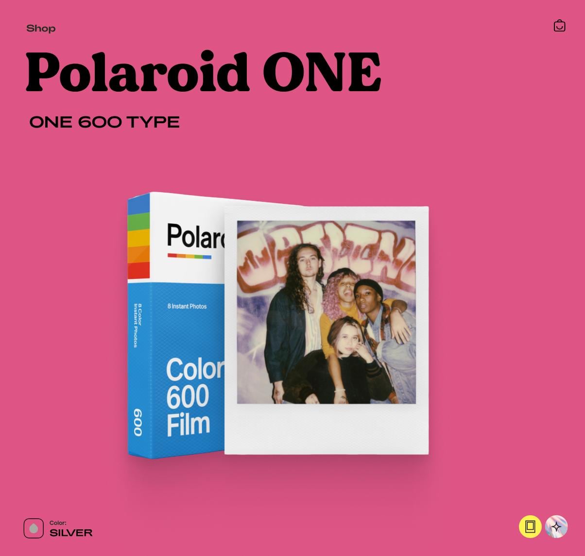 Polaroid One 600 Instant Camera – Vintage Film Camera with Flash, Tested & Working, Retro Photo Gift - Vintage Polaroid Instant Cameras