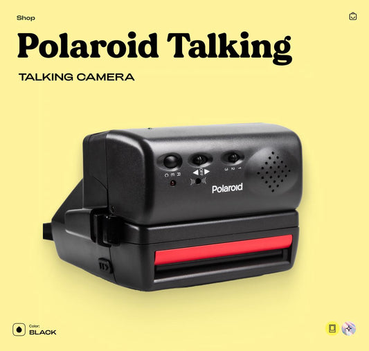 Polaroid Talking Camera – Vintage Instant Film Camera with Voice Feature - Vintage Polaroid Instant Cameras