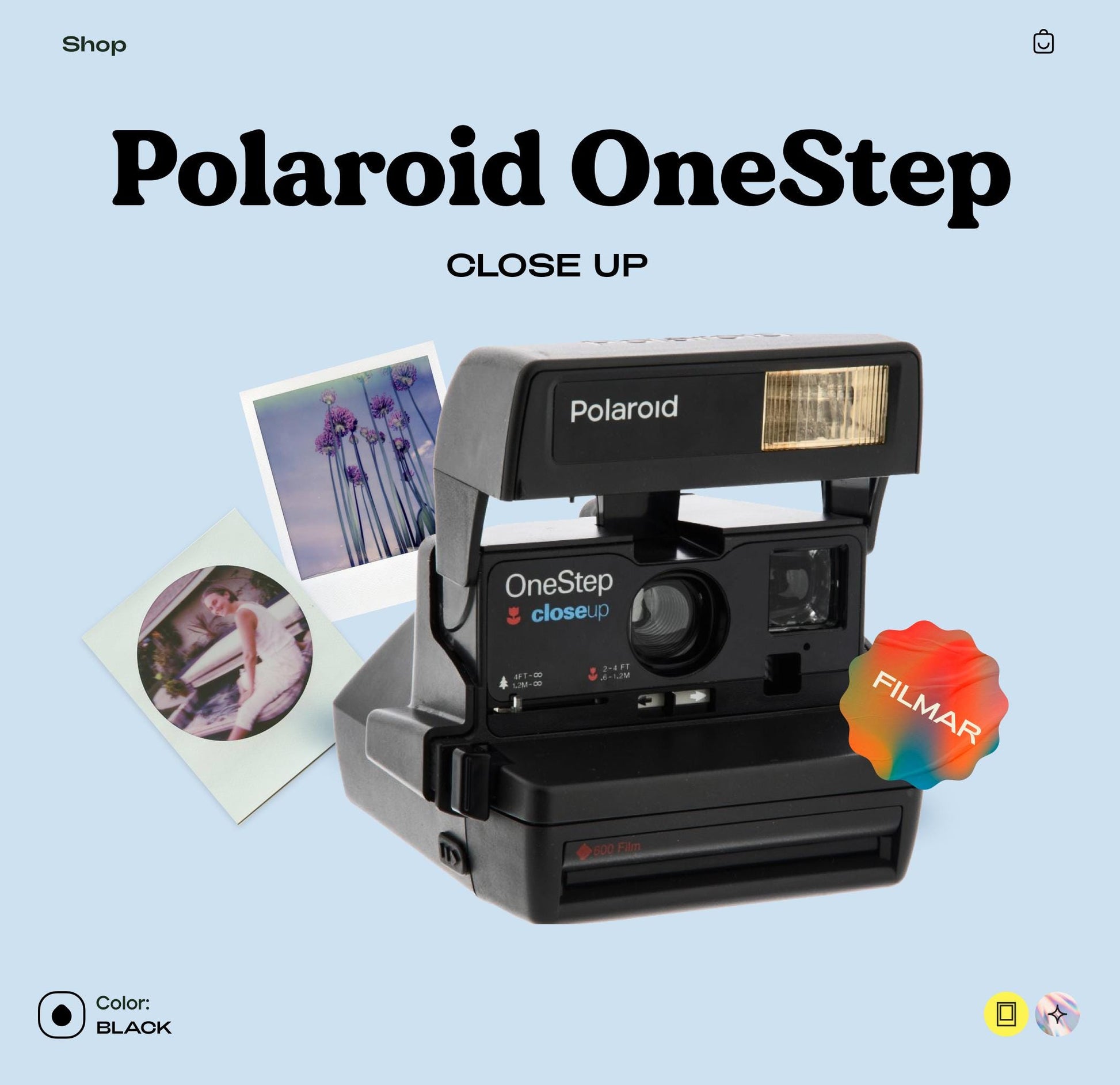 Polaroid OneStep Close-Up 636 | Vintage Polaroid 600 Instant Camera | Fully Tested & Working - Vintage Polaroid Instant Cameras