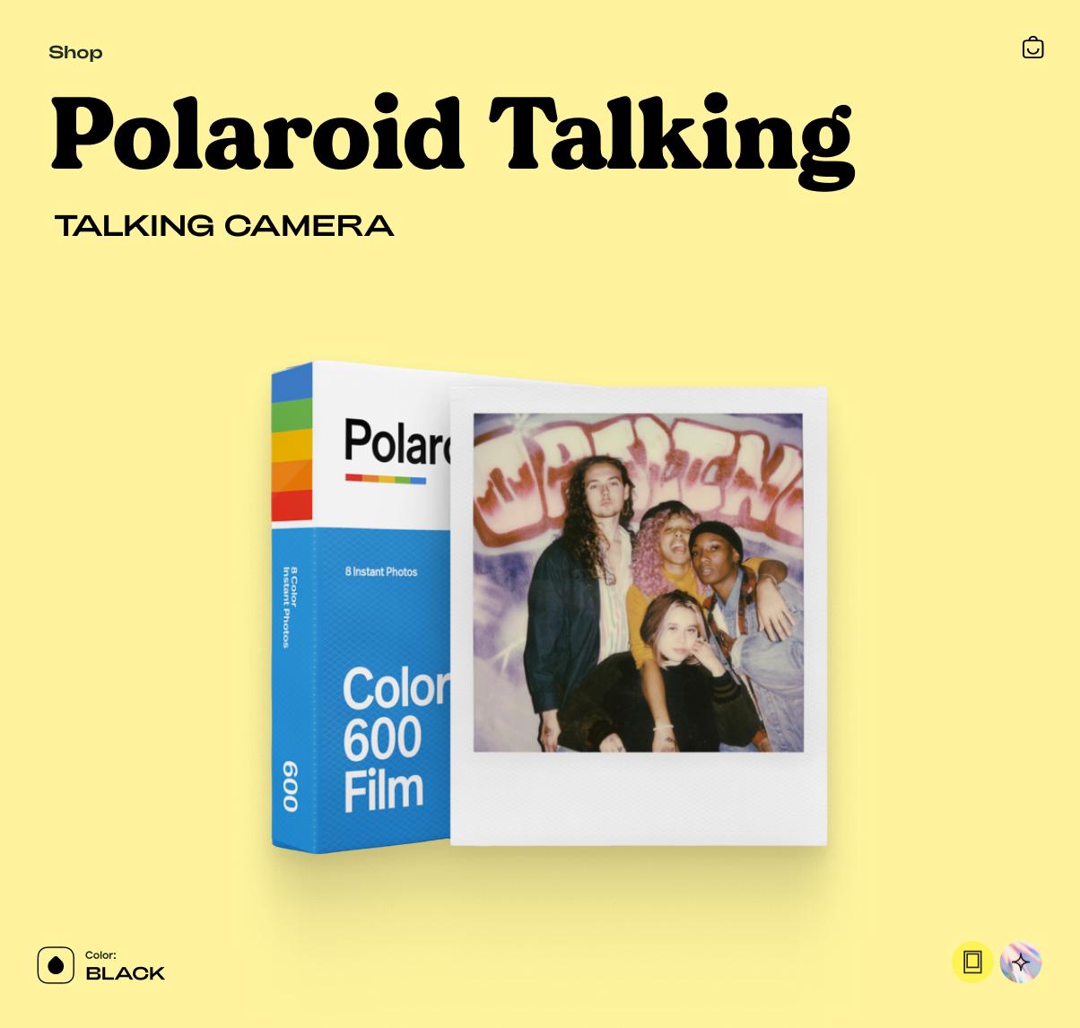 Polaroid Talking Camera – Vintage Instant Film Camera with Voice Feature - Vintage Polaroid Instant Cameras