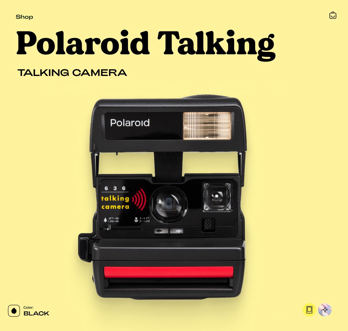 Polaroid Talking Camera – Vintage Instant Film Camera with Voice Feature - Vintage Polaroid Instant Cameras