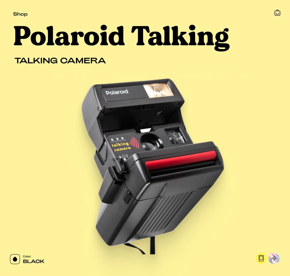 Polaroid Talking Camera – Vintage Instant Film Camera with Voice Feature - Vintage Polaroid Instant Cameras